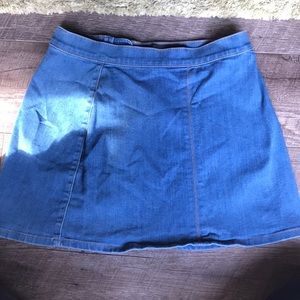 Express jean mini skirt